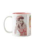 Hand Painted Art 3 paintings Lady Coffee Mug Cup mugs