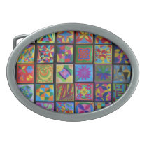 Hand painted belt buckles