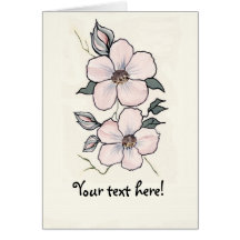 Hand Painted Blossoms Card