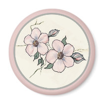 Hand Painted Blossoms Magnets