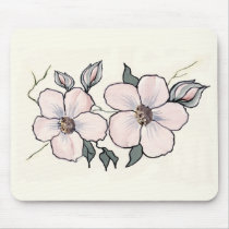 Hand Painted Blossoms Mousepad