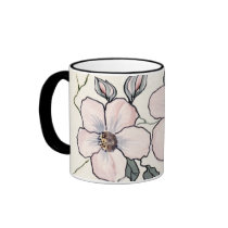 Hand Painted Blossoms Coffee Mugs