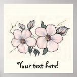 Hand Painted Blossoms Poster