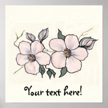 Hand Painted Blossoms Poster