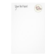 Hand Painted Blossoms Stationery Paper
