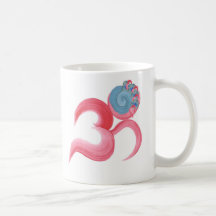 Hand Painted Om Coffee Mugs