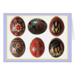 Hand Painted Ukrainian Easter Eggs Greeting Card