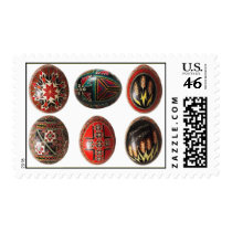 Hand Painted Ukrainian Easter Eggs Stamp