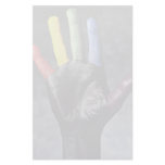 Hand painted with primary colors stationery paper