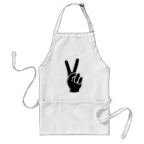 HAND PEACE SYMBOL APRON