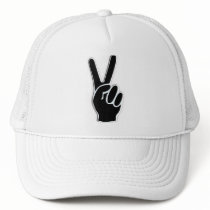 HAND PEACE SYMBOL MESH HATS