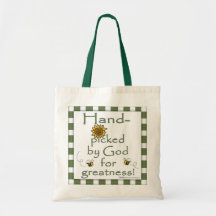 Hand-picked By God-Flower and Bee Bag