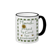 Hand-picked By God-Flower and Bee Coffee Mugs