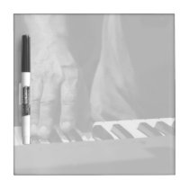 hand playing keyboard bw male music dry erase boards