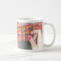 hand plucking four string bass grunge coffee mugs