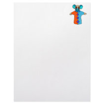 hand puppet clown personalized letterhead
