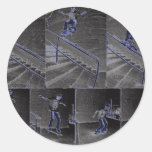 Hand Rail Sequence Round Sticker
