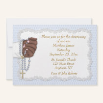 Hand Rosary Beads Blue invitations
