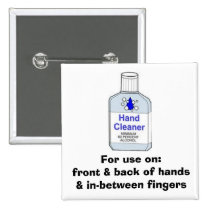 Hand Sanitizer Directions buttons