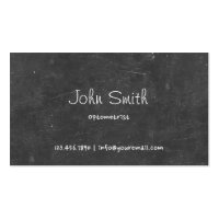 Hand Script Chalkboard Optometrist Business Card