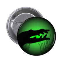 Hand Shadow - Alligator Badge Pinback Buttons