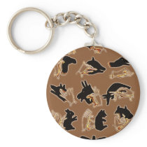 Hand shadows In The Sand Keychain