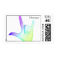 Hand Sign - I Love You stamp