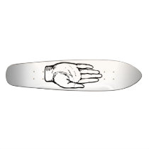 hand skateboard deck