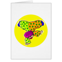 Hand Stand Clown Greeting Card