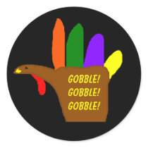 Hand Turkey - Thanksgiving stickers