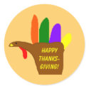 Hand Turkey - Thanksgiving stickers by Horseshoes3 Hand Turkey - Thanksgiving stickers