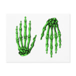 Hand Up Down Deep Green Post Cards