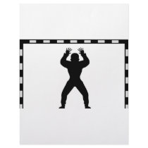 handball goal keeper icon letterhead