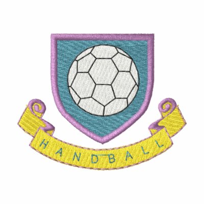 Handball Logo Hoody by ZazzleEmbroidery. The stock embroidery designs shown 