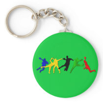 Handball players summer games keychain
