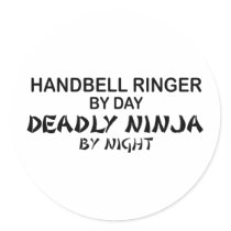 Handbell Ringer Deadly Ninja by Night stickers by poorrichards Handbell Ringer Deadly Ninja by Night stickers