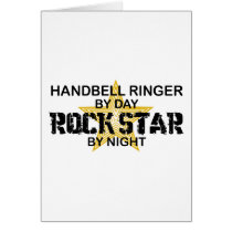 Handbell RInger Rock Star by Night Greeting Card