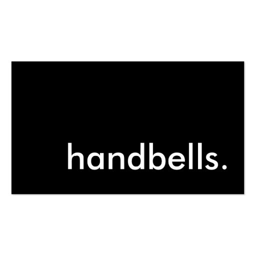 handbells. business card templates (front side)
