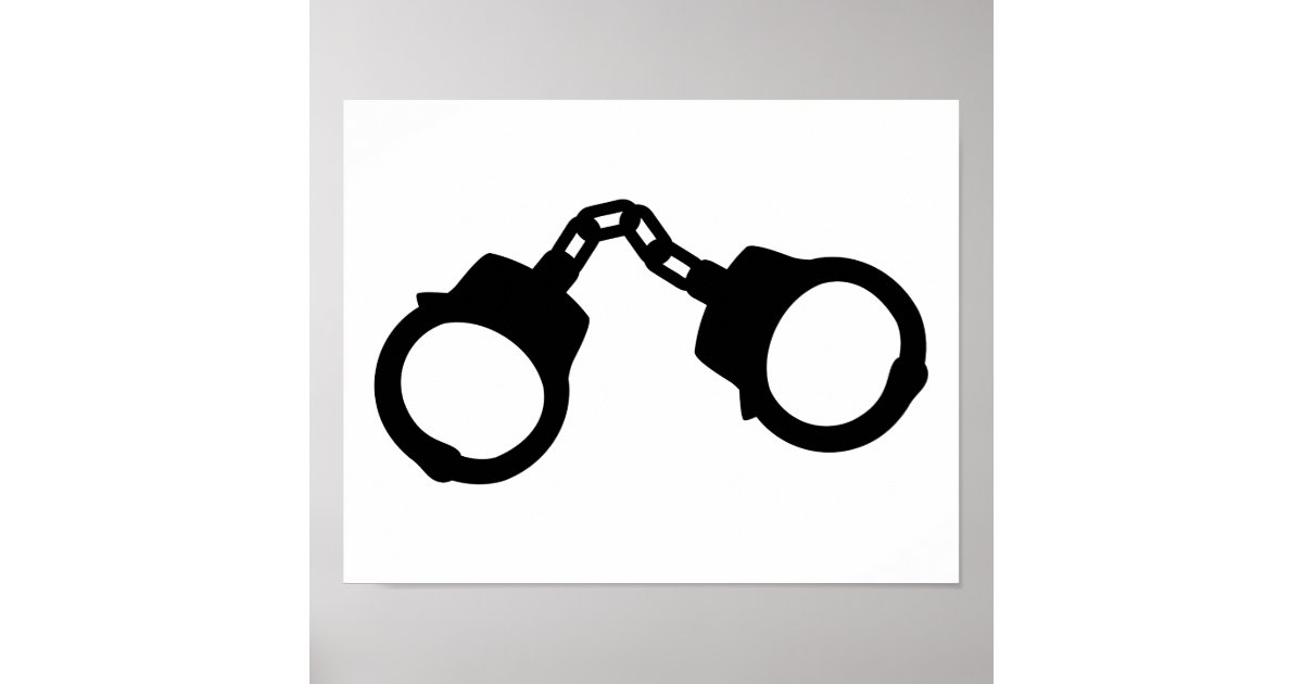 Handcuffs icon poster | Zazzle