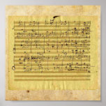 Handel's "Messiah" in Beethoven's hand Posters