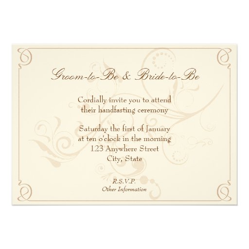 Handfasting Invitation