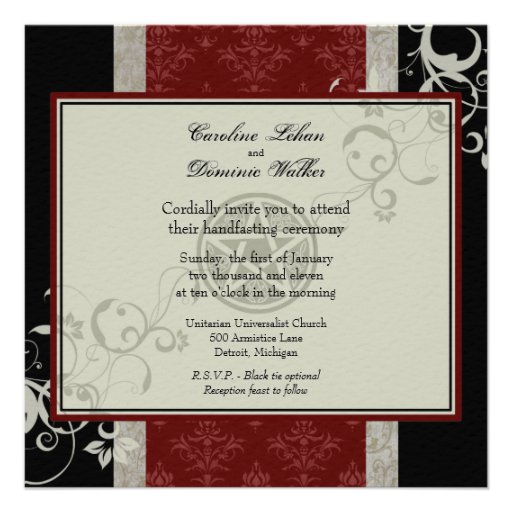 Handfasting Personalized Announcement