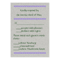Handfasting Response Cards business cards