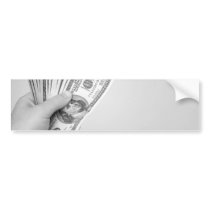 Handful of Money Bumper Sticker