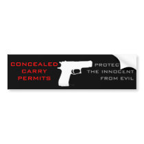 Handgun Permit bumper stickers by IGRADDY Handgun Permit bumper stickers