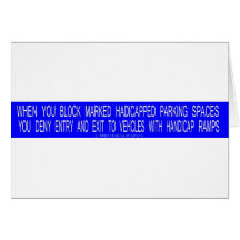 HANDICAP PARKING PHRASES 2 GREETING CARDS