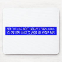 HANDICAP PARKING PHRASES 2 MOUSEPADS