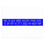 HANDICAP PARKING PHRASES 2 POST CARDS