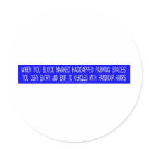 HANDICAP PARKING PHRASES 2 STICKERS