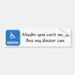 Handicap Parking Sign Bumper Stickers